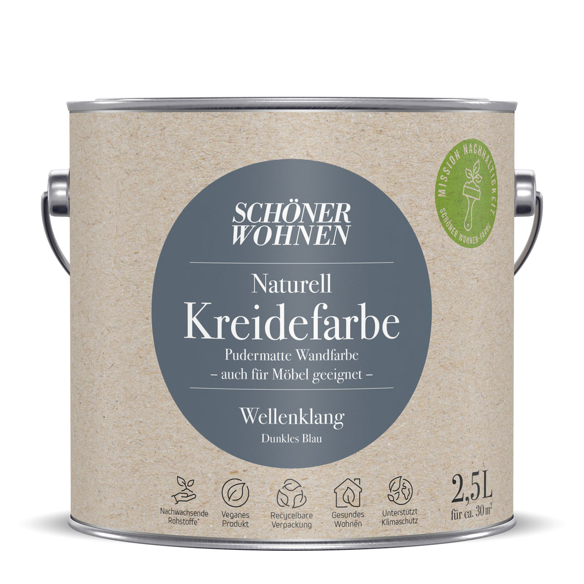 Schöner Wohnen Farbe  Naturell Kreidefarbe 2,5 L Wellenklang