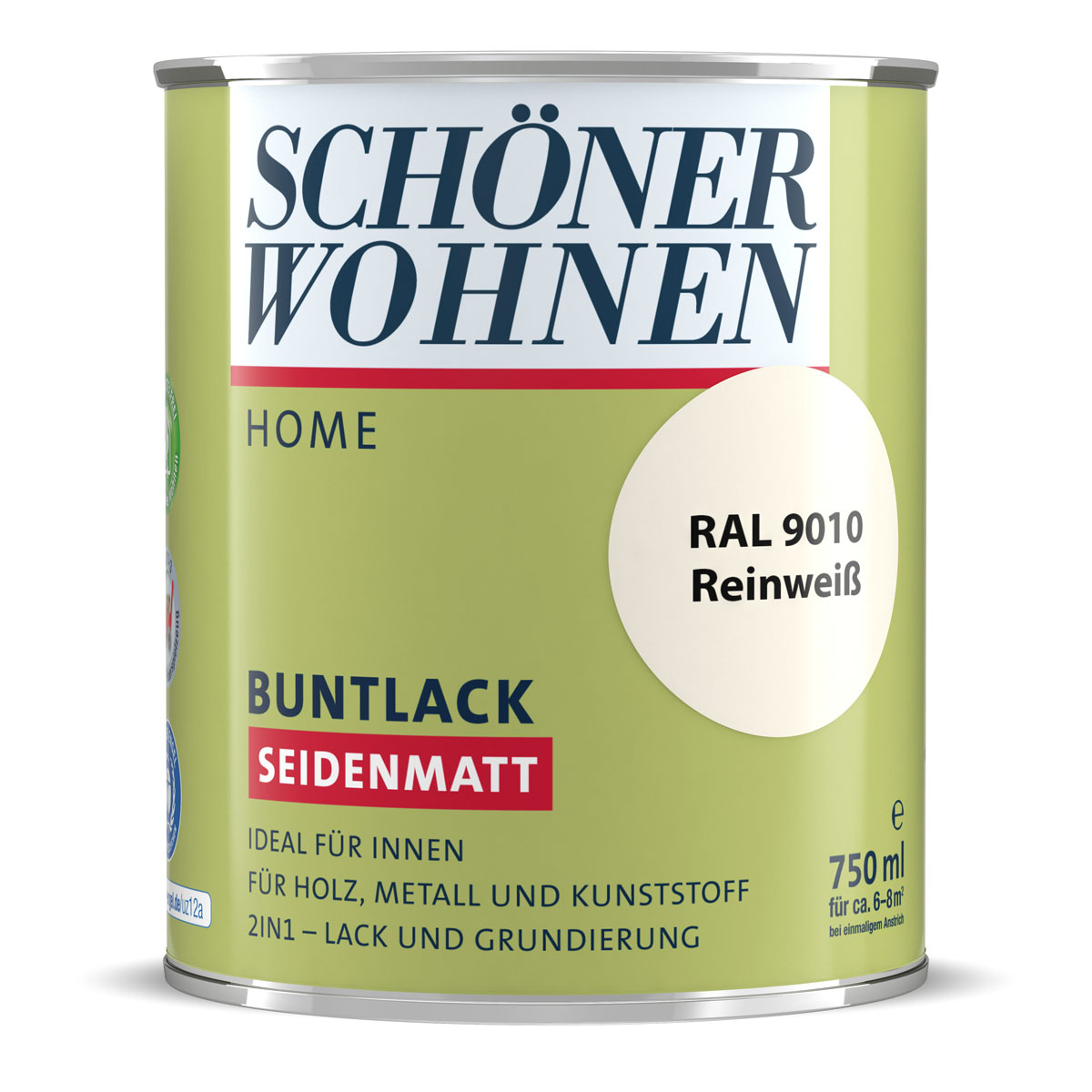 Schöner Wohnen Farbe Buntlack Home Reinweiß seidenmatt 750 ml