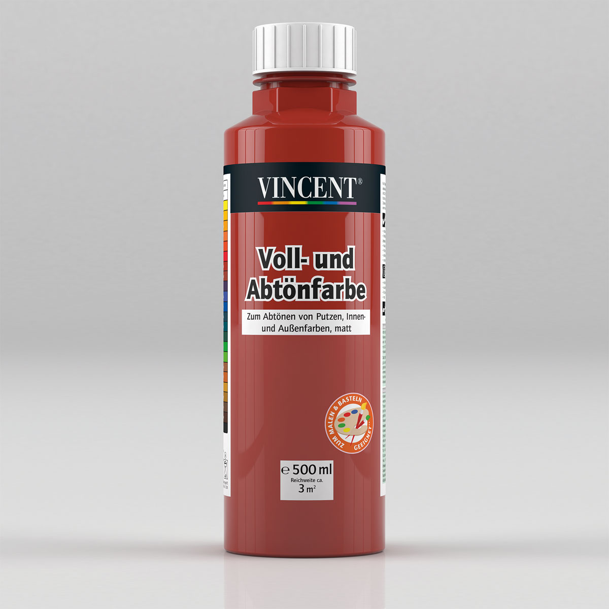 Vincent Voll- und Abtönfarbe zinnoberrot 0,5 L Bild 1