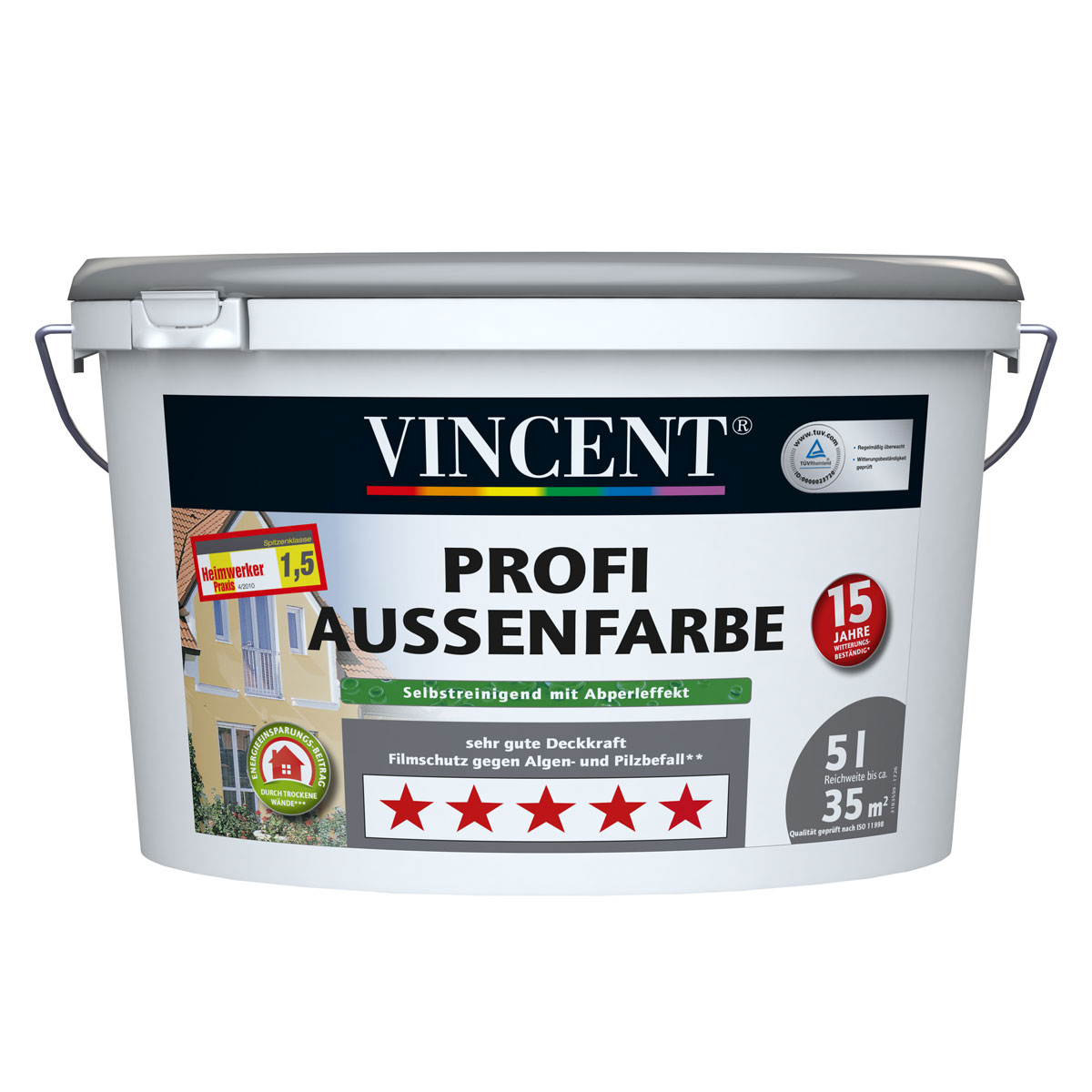Vincent Profi Außenfarbe 5 L