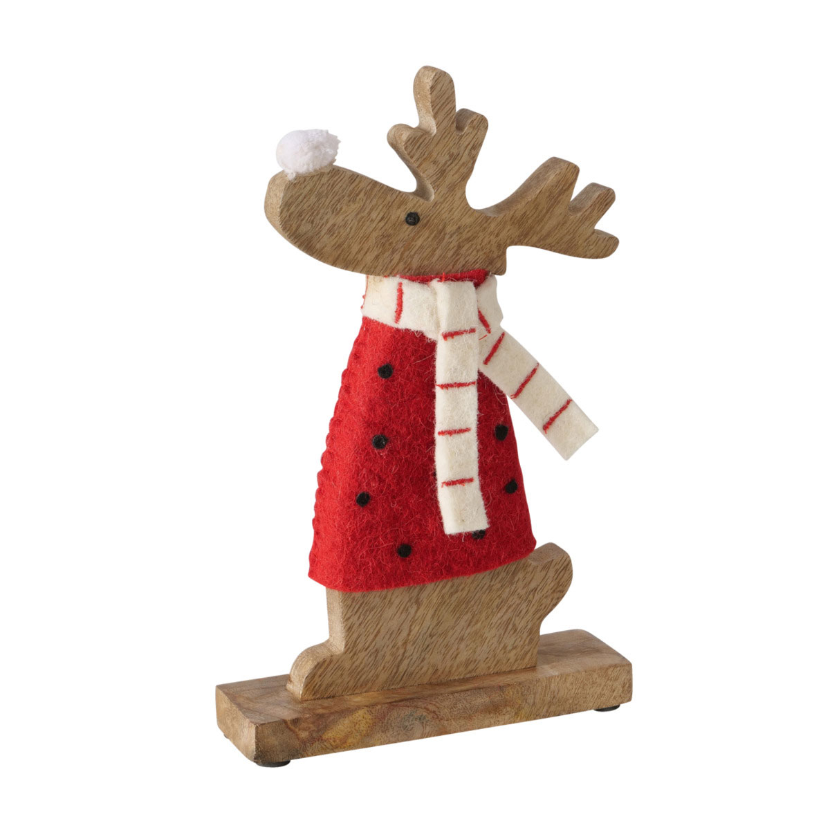 Figur Irschel sortiert Hirsch 15 x 4,5 x 25 cm cremeweiß rot Textil Holz Bild 13