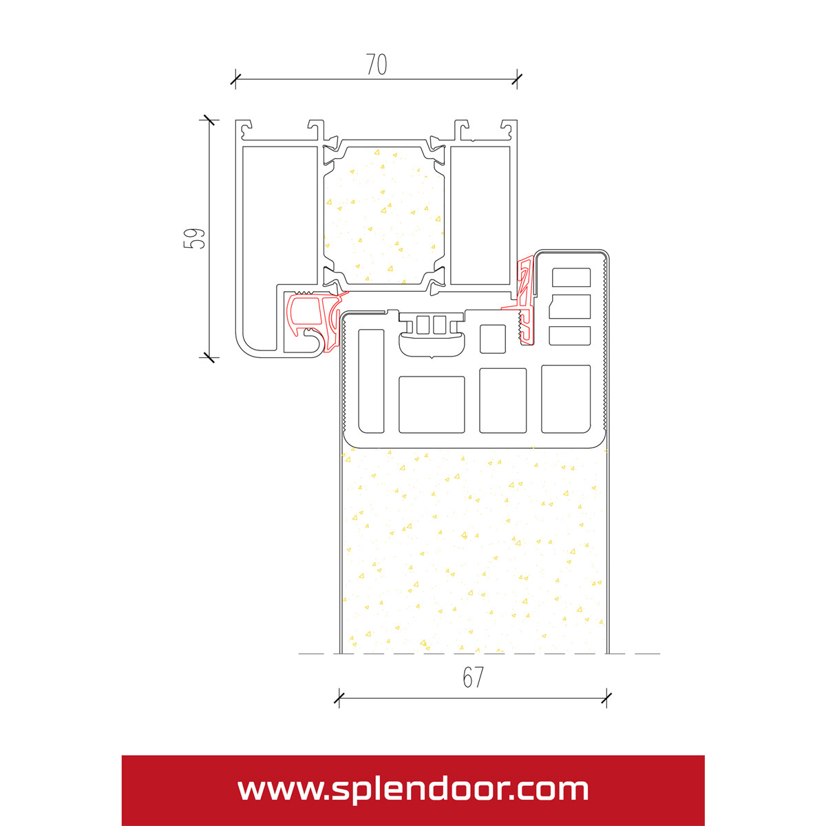 SplenDoor  Premium-Haustür Passivedoor Lund RC2 energiesparend einbruchsicher nussbaum 100 x 210 cm rechts Bild 8