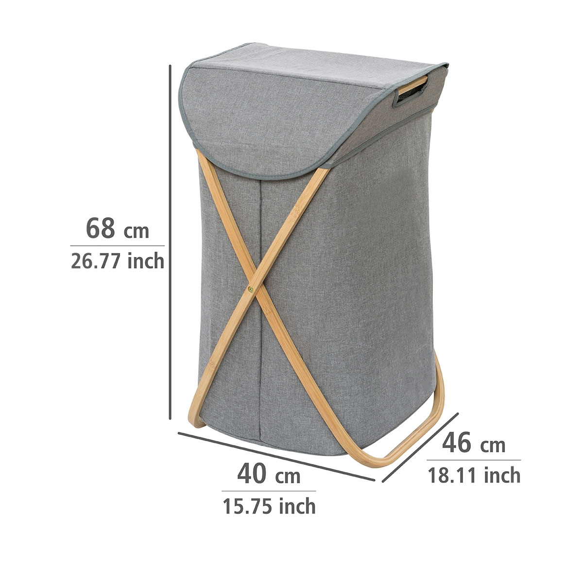 Wenko  Wäschesammler Bahari aus Bambus Wäschekorb 79 l Bild 3