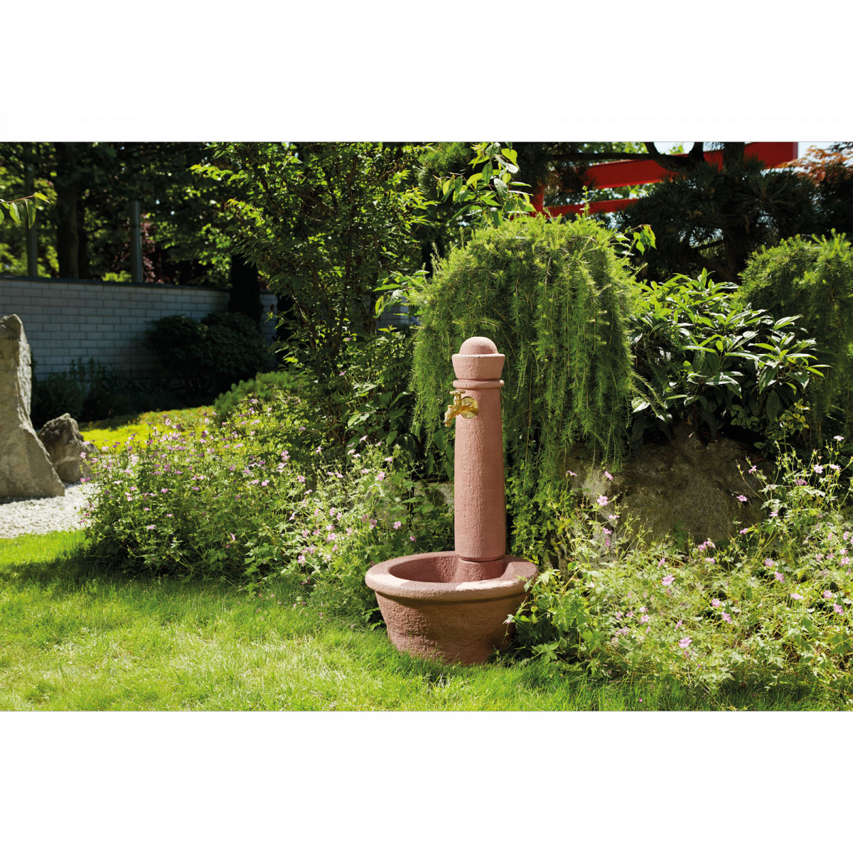Garantia  Wasserzapfstelle Steinbrunnen Roma redstone Bild 2