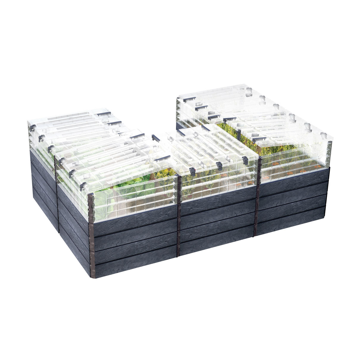 Garantia  Hochbeet Ergo Quadro TurboPlus U L 80t Stone, inkl. FLORA Wassersparsystem