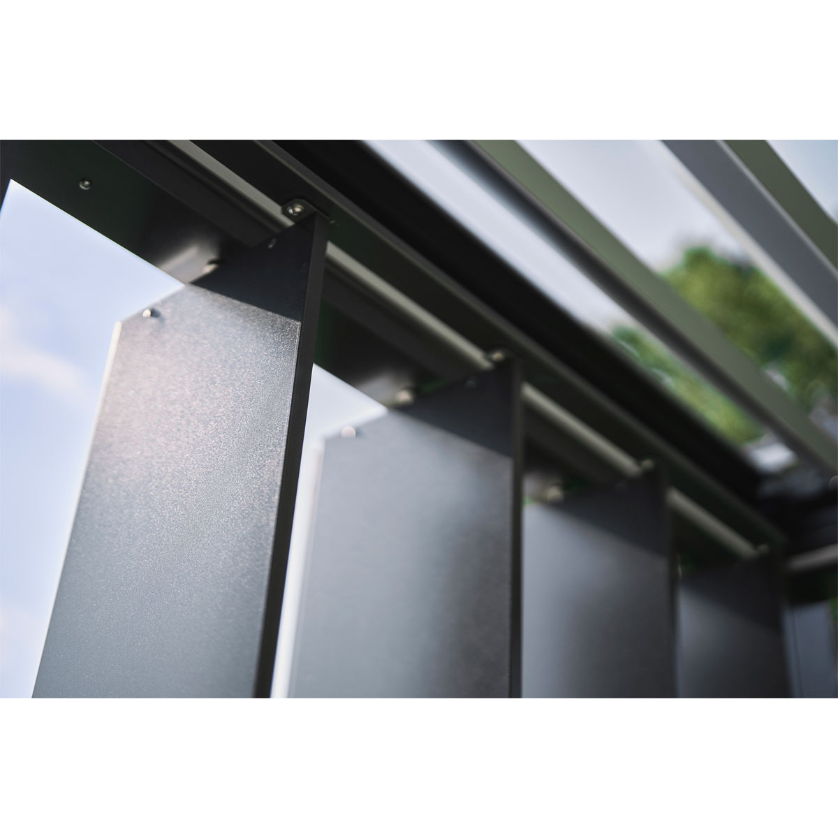 Biohort Lamellenseitenwand Gr. 3m quarzgrau-metallic Bild 2