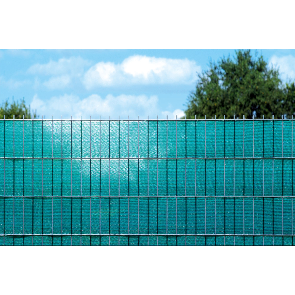 Videx PE-Gewebe Sichtschutzstreifen 19 x 3500 cm grün Bild 2