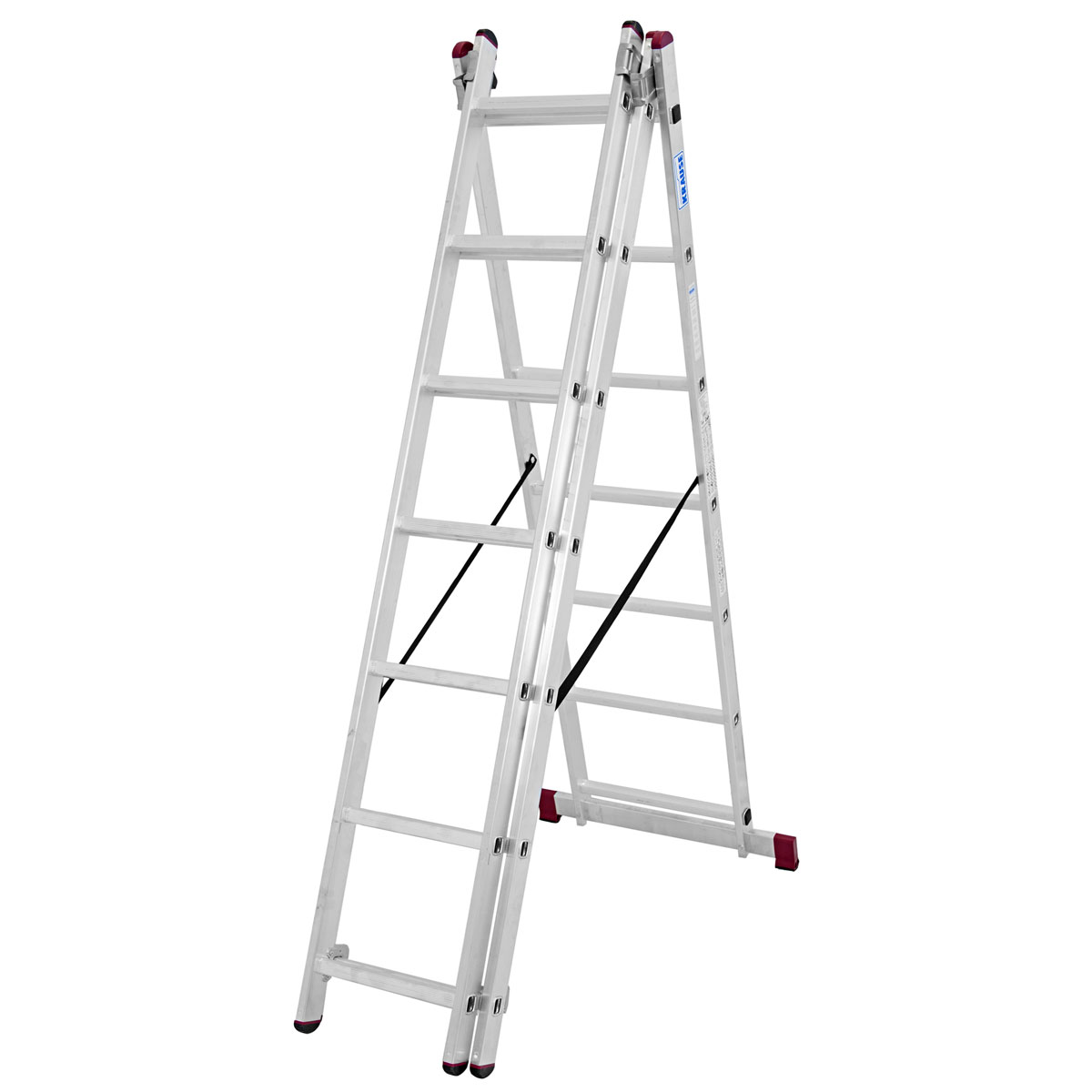 Krause Aluminium-Allzweckleiter 3x 7 Sprossen