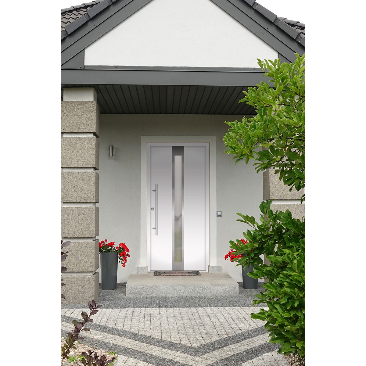 SplenDoor  Premium-Haustür Passivedoor Stockholm energiesparend weiss 100 x 210 cm links Bild 2