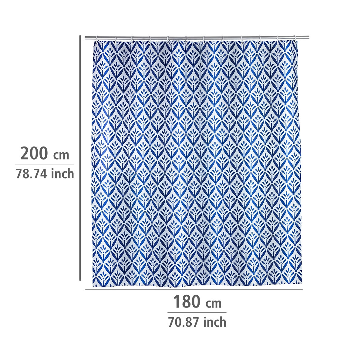 Wenko  Duschvorhang Lorca Textil Polyester 180 x 200 cm waschbar Bild 5