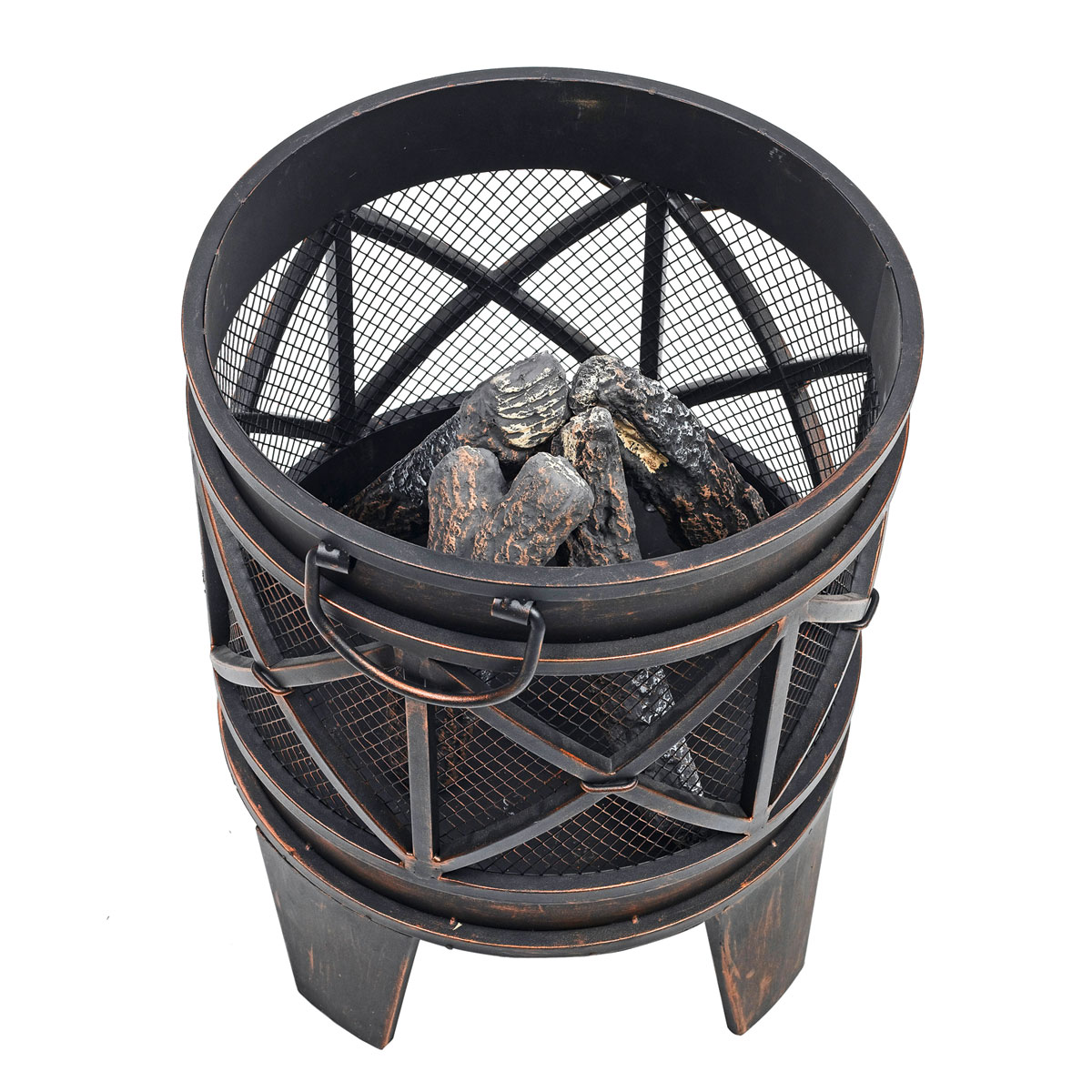 Rothmann Feuerkorb Oregon Rostoptik antik Durchmesser ca 42 cm Bild 3