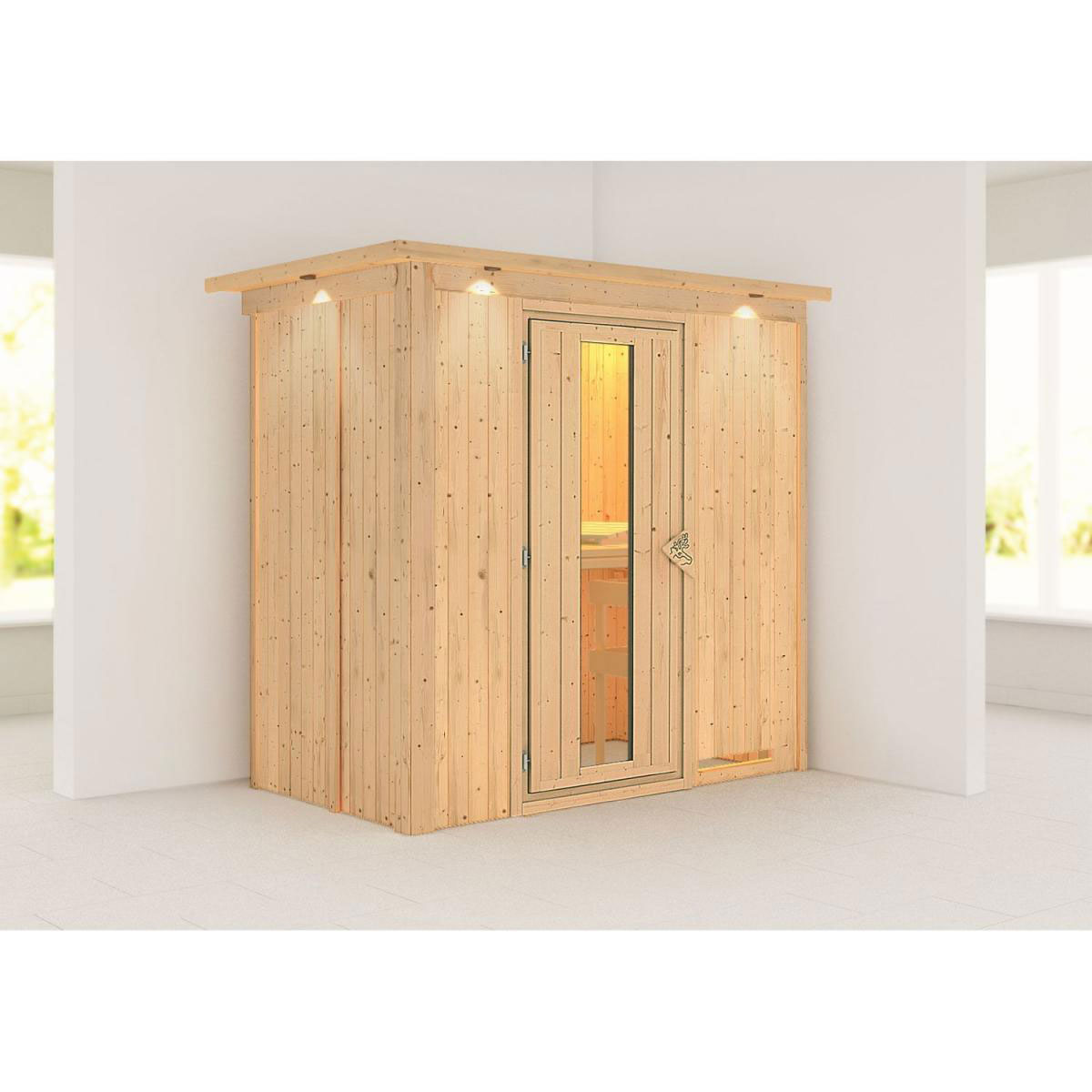 Karibu Variado Fronteinstieg ohne Zubehör mit Kranz Energiespartür