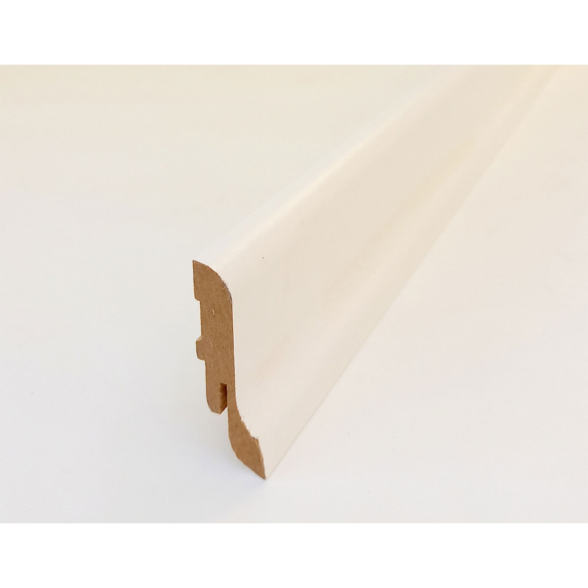 Clip-Parkettleiste SL 60 250 cm weiß Bild 1