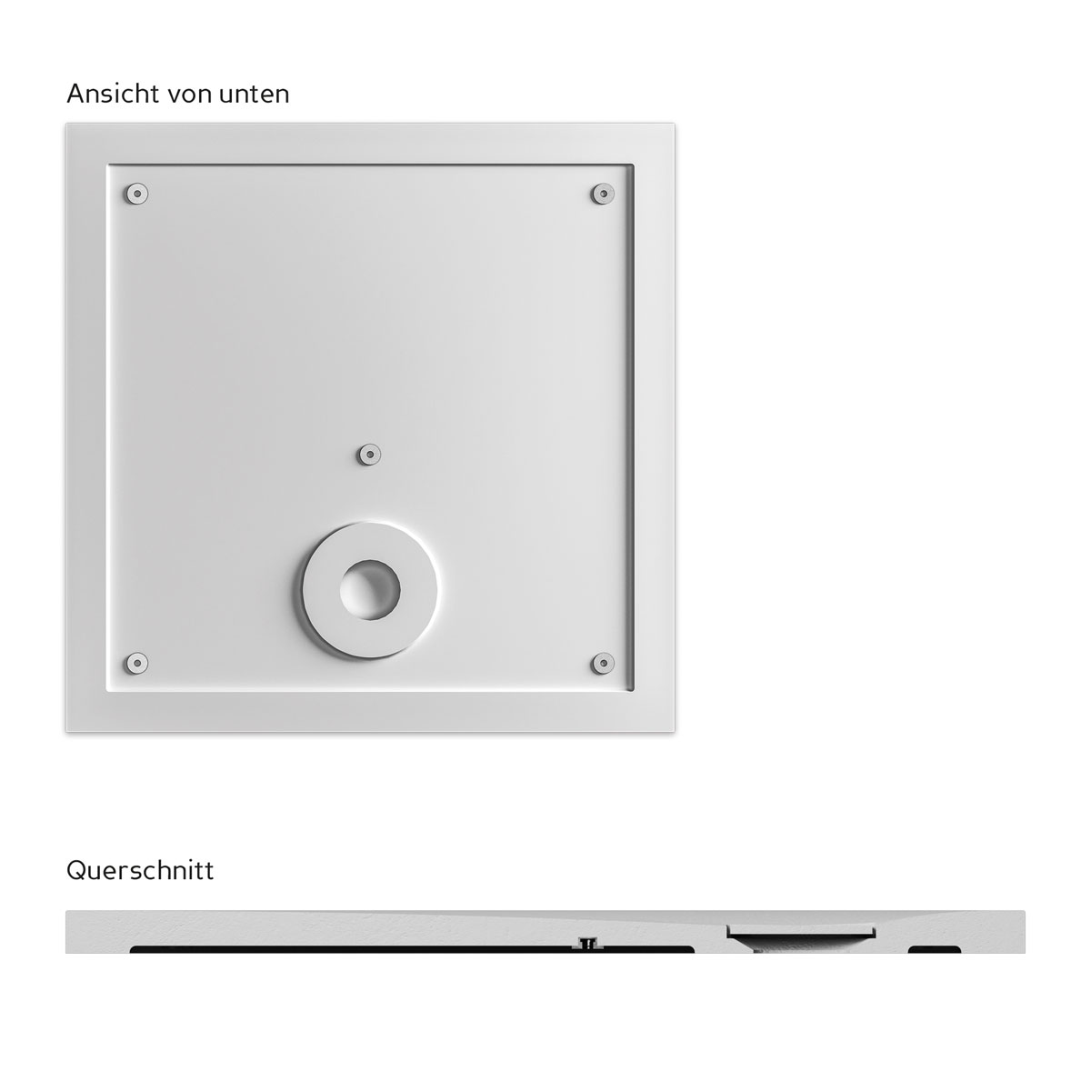 QUICK72 Mineralgruss-Duschwanne Modern Line Steinoptik, Sandstein, 900 / 1400 mm Bild 2