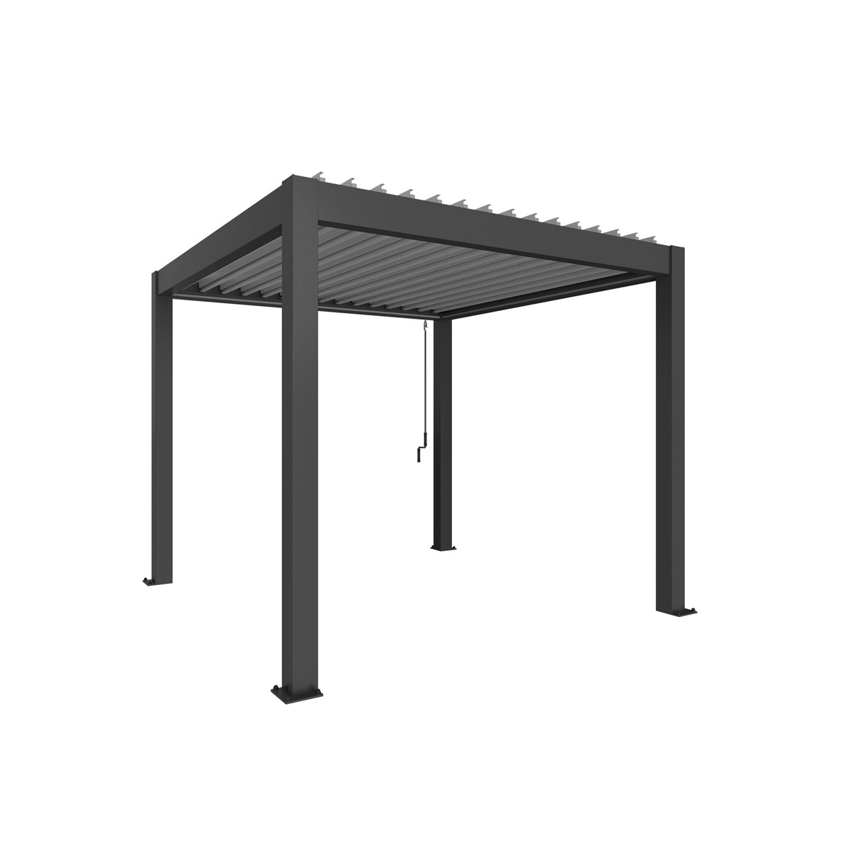 Biohort Pergola Gr. 3 x 3 dunkelgrau/silber-metallic