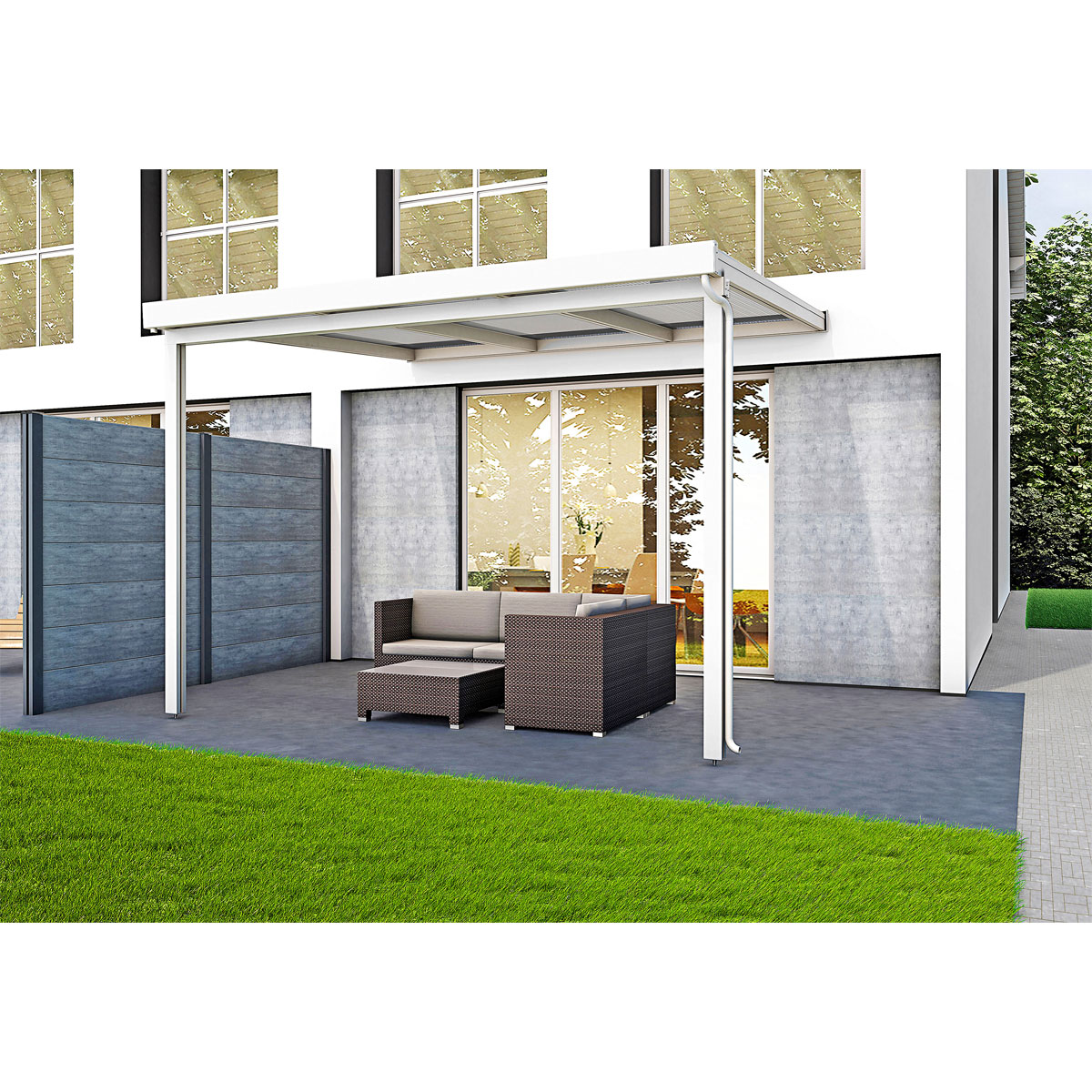 Terrassenüberdachung Pro Weiß Bild 5