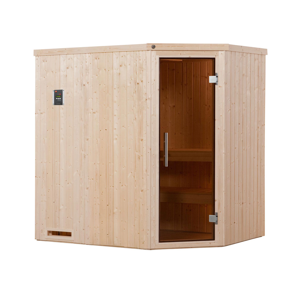 Weka Elementsauna Halmstad Größe 2 Sparset 7,5 kW Bio S Glastuer und Fenster
