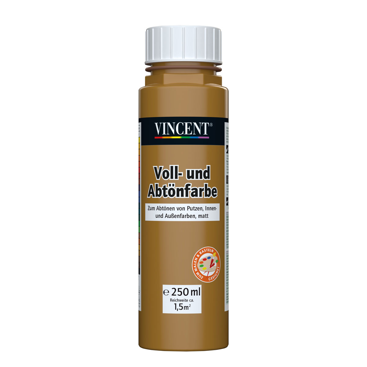 Vincent Voll- und Abtönfarbe braunbeige 0,25 L