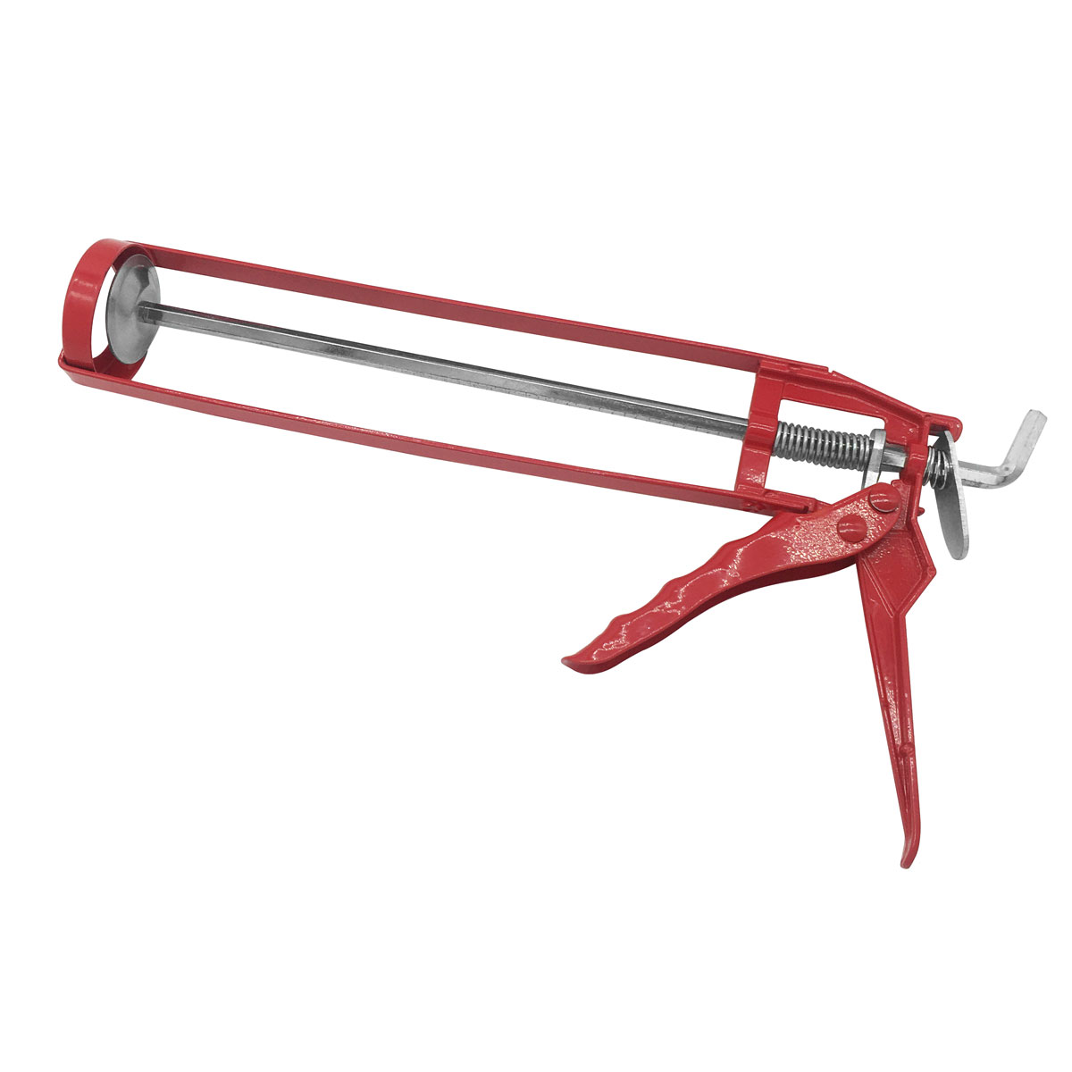 Basic Auspresspistole verzinkt rot Skelettform