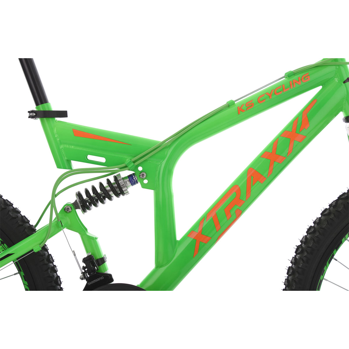 KS Cycling Jugend-Mountainbike Xtraxx Fully grün-orange Bild 4