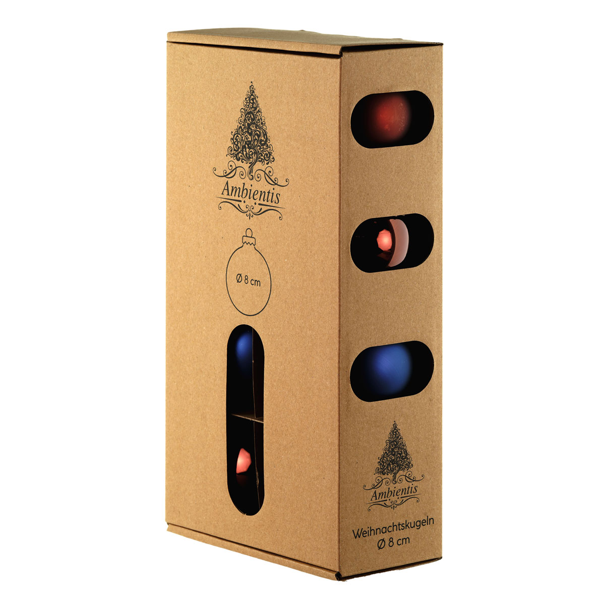 Ambientis Glaskugeln 8 cm braun/blau Mix Bild 2