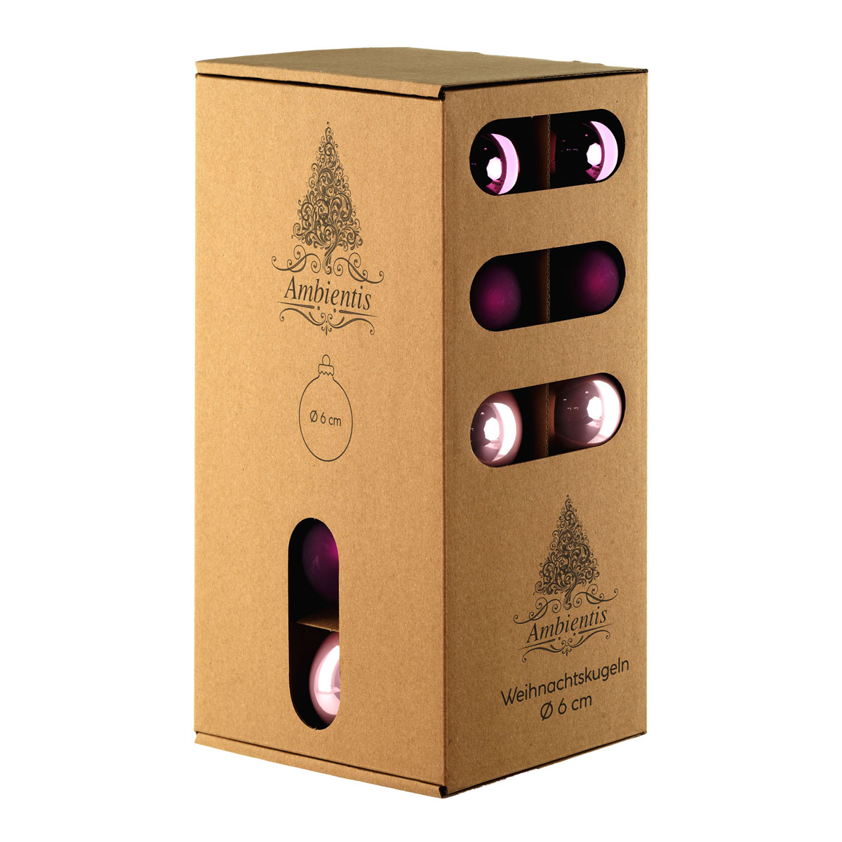 Ambientis Glaskugeln 6 cm lila Mix Bild 3