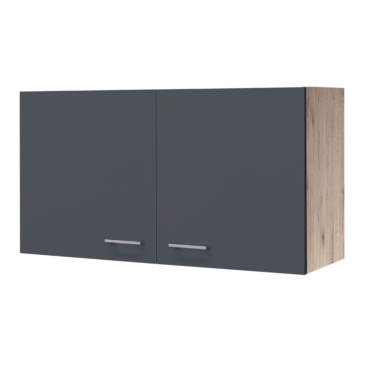 Flex-Well Küchenoberschrank „Tiago“, 100x54,8x32 cm, basaltgrau/San Remo Eiche