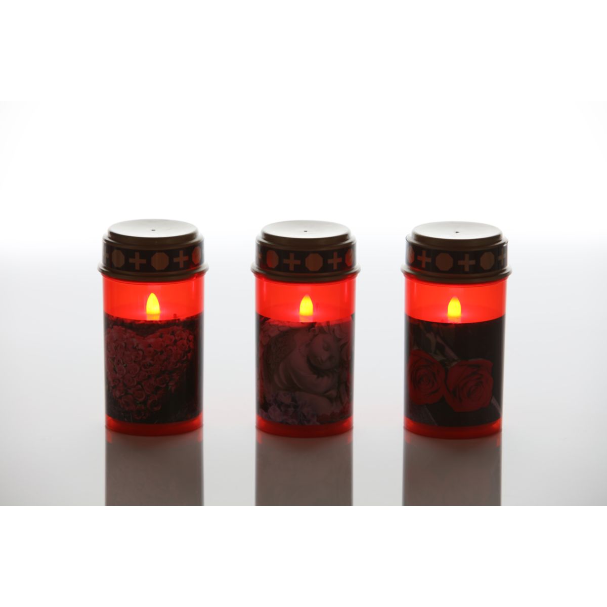 Flower Power LED Outdoor Grablampe mit Dorn TUMBA RED 7 x 13 cm Kunststoff Bild 2