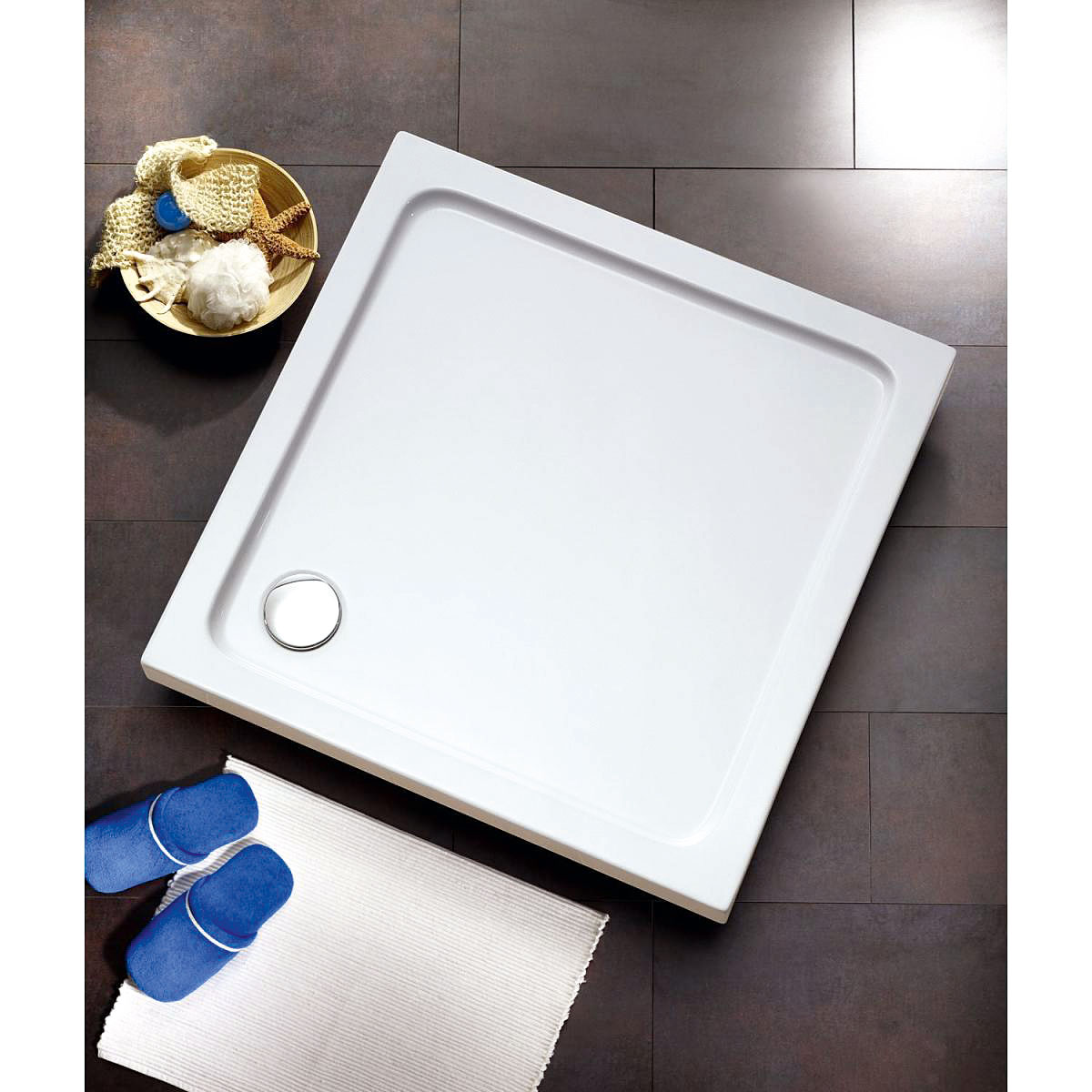 Ottofond Acryl-Duschbecken quadratisch 90 x 90 x 3 cm weiß Bild 2