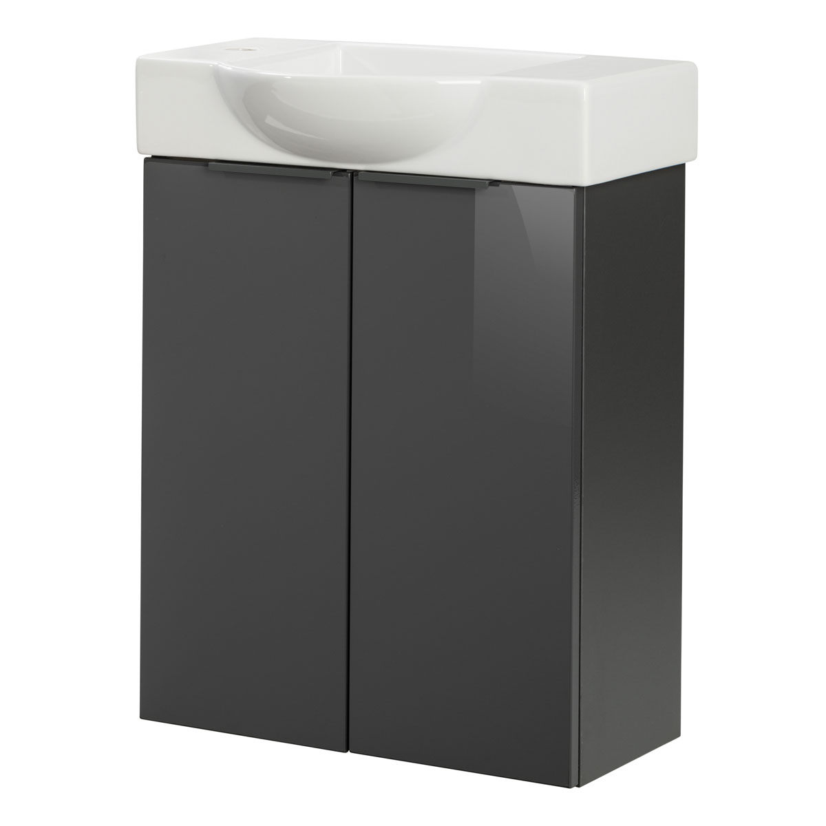 Fackelmann  Gäste-WC Waschtischunterschrank SBC 520 x 600 x 243 mm anthrazit Bild 2