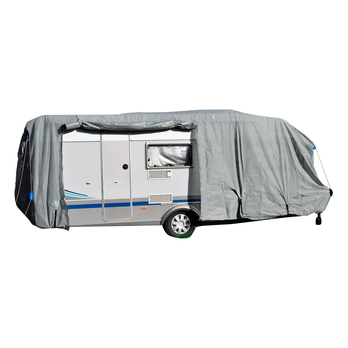 GreenYard Wohnwagen Abdeckplane mit Reflektoren Gr. S 460 x 250 x 220 cm