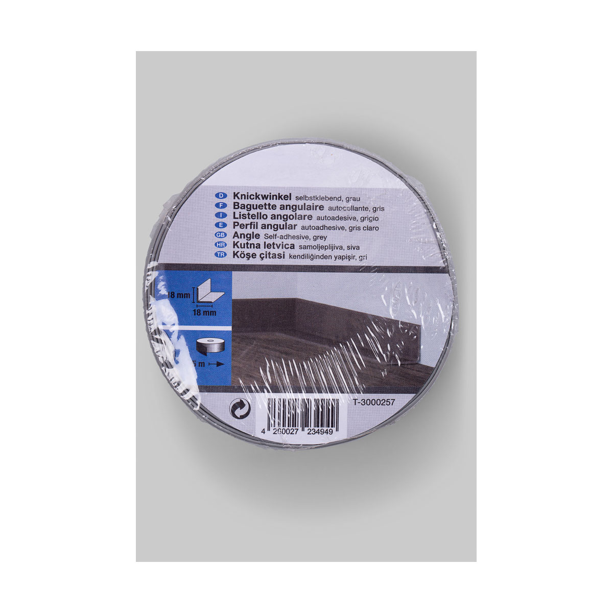 Knickwinkel grau 18/18 in 5,0 m