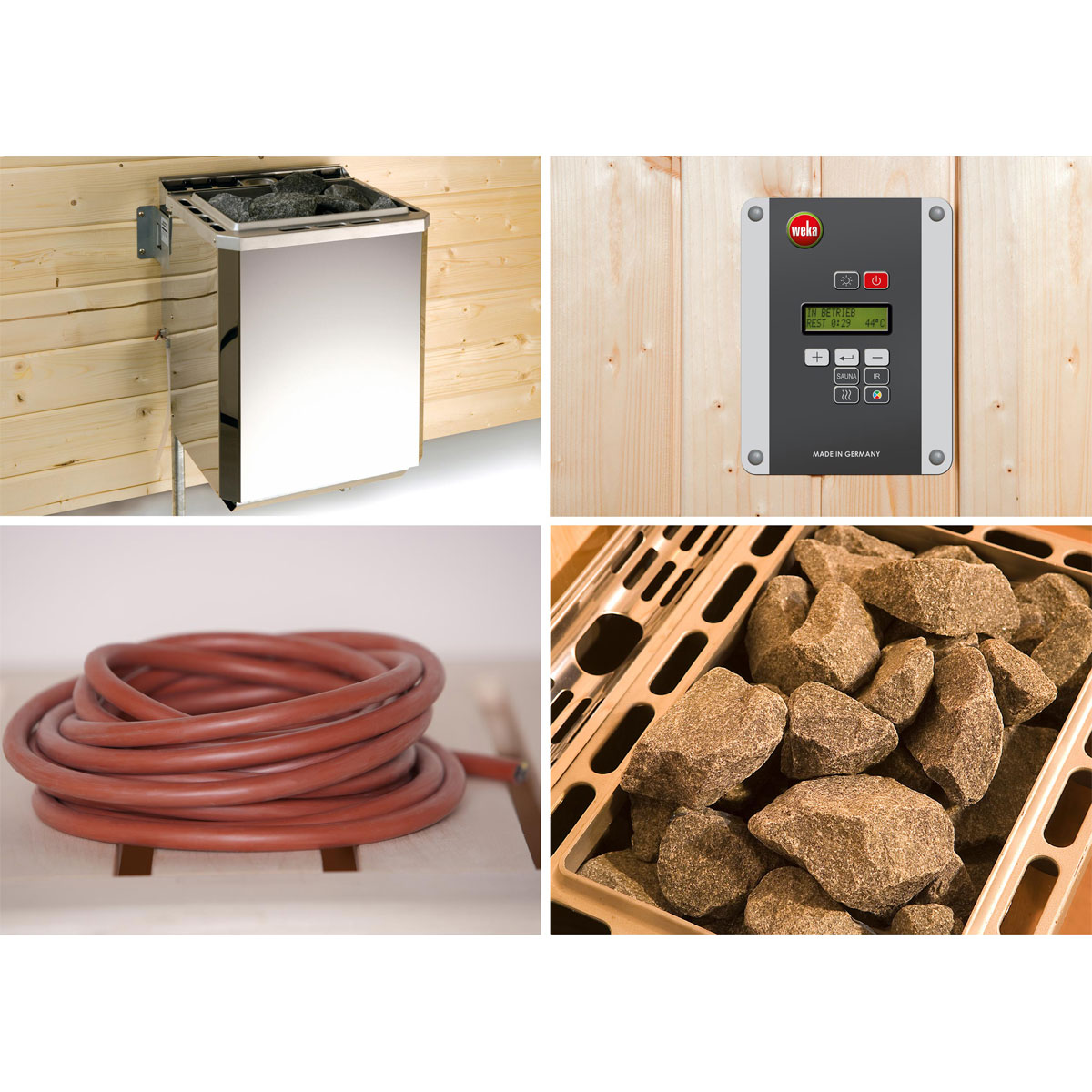 Weka  Premium Massivholz-Elementsauna Kemi Größe 3 Sparset 7,5 kW Bio S Bild 4