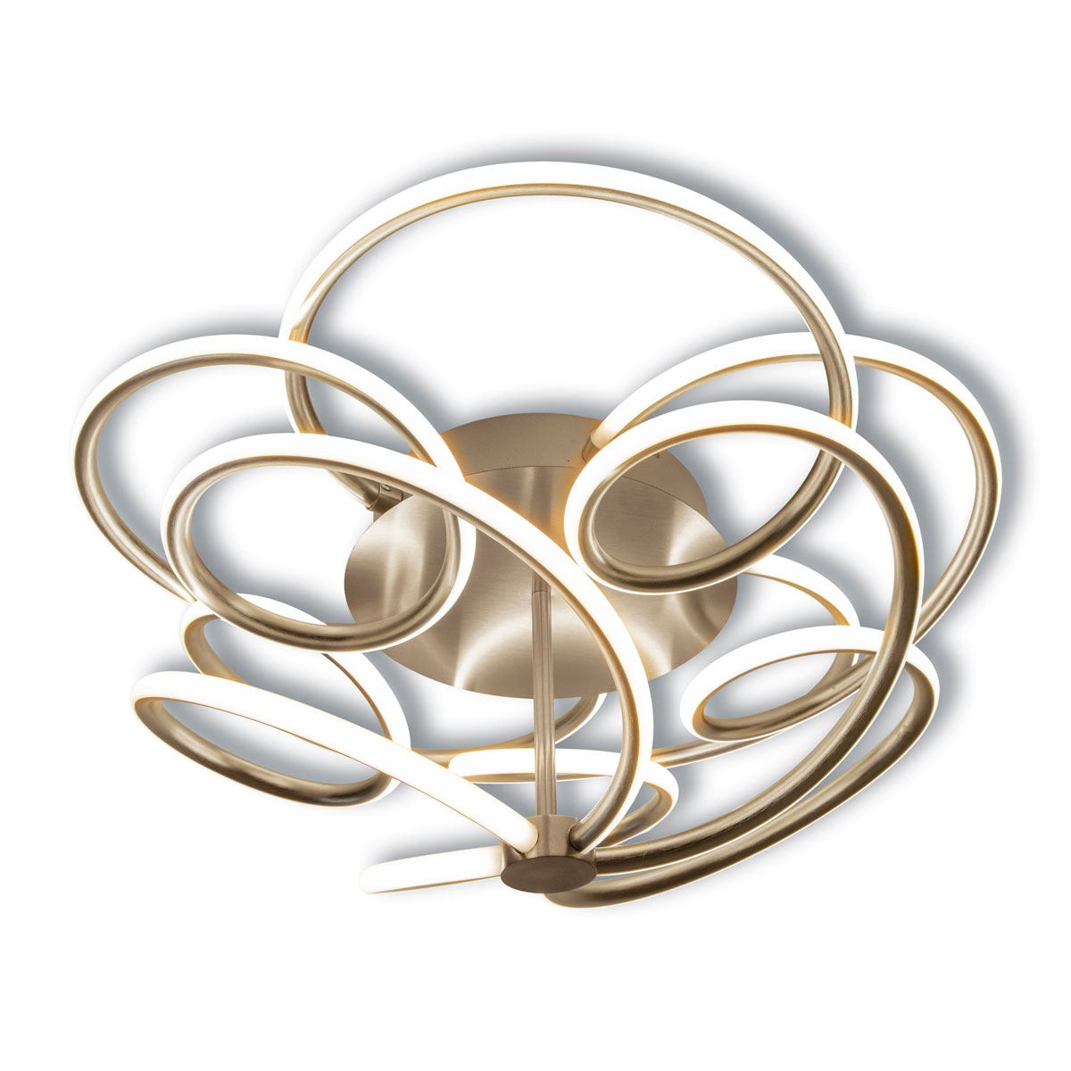 Naeve LED DL Rizado Metall/KSstahl-blank LxBxH: 57x57x20cm dimmbar Bild 4