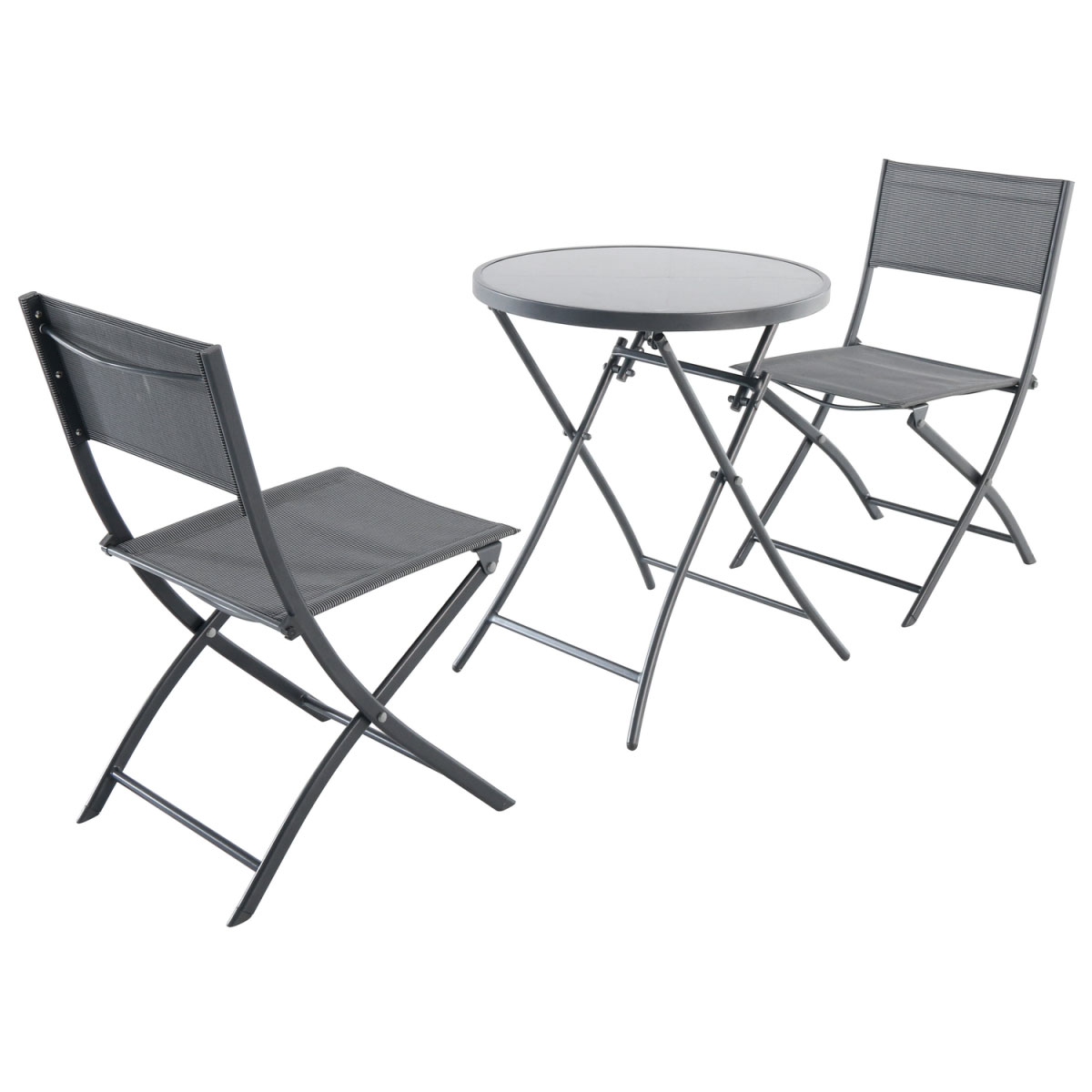 Haveson Balkonmöbel-Set Atlanta grau meliert