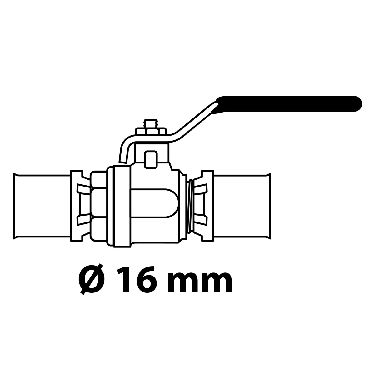 Kirchhoff MS Kugelhahn blank 16 mm fuer MSVR Press