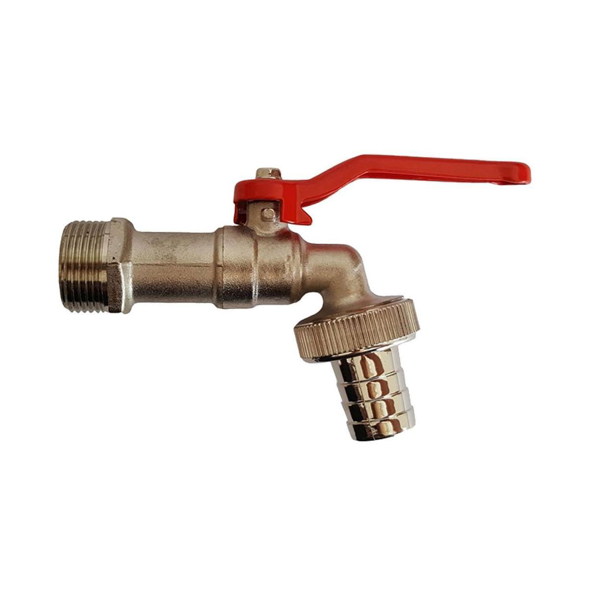 Messing Kugelauslaufhahn vernickelt 1/2"