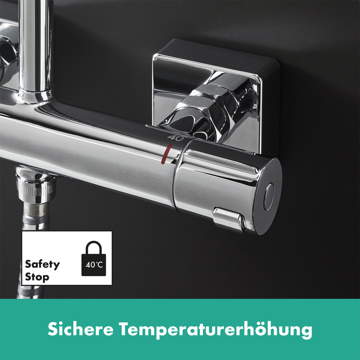 Hansgrohe Duschsystem Vernis Shape mit Thermostat chrom Bild 4