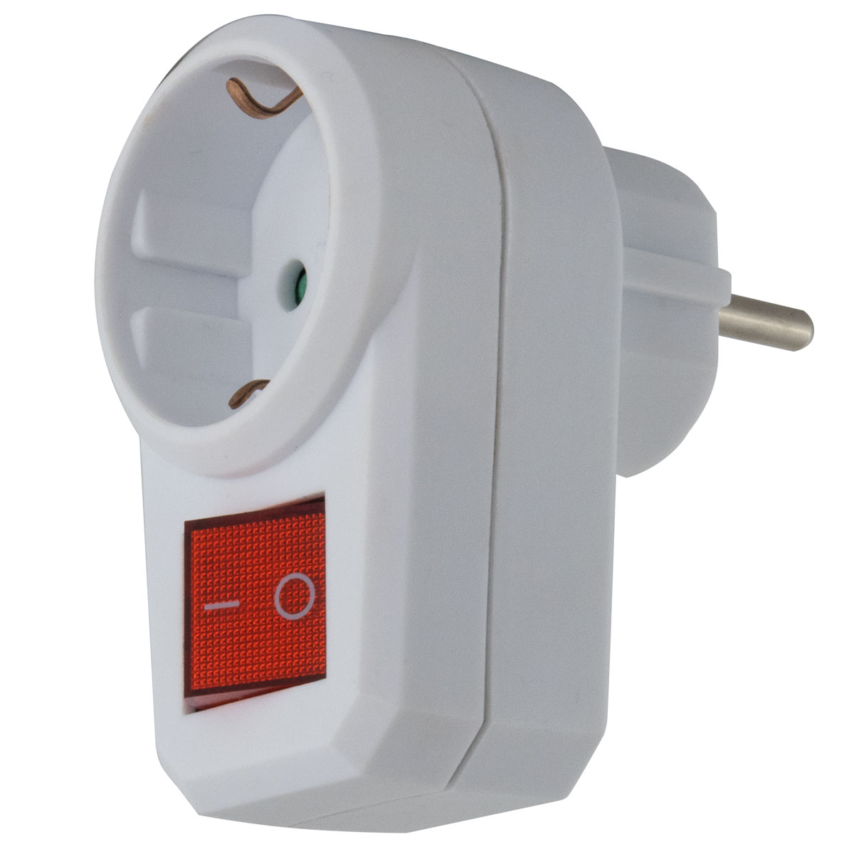 REV Ritter Steckdosenadapter mit Schalter 1fach Schutzkontakt weiß Bild 3