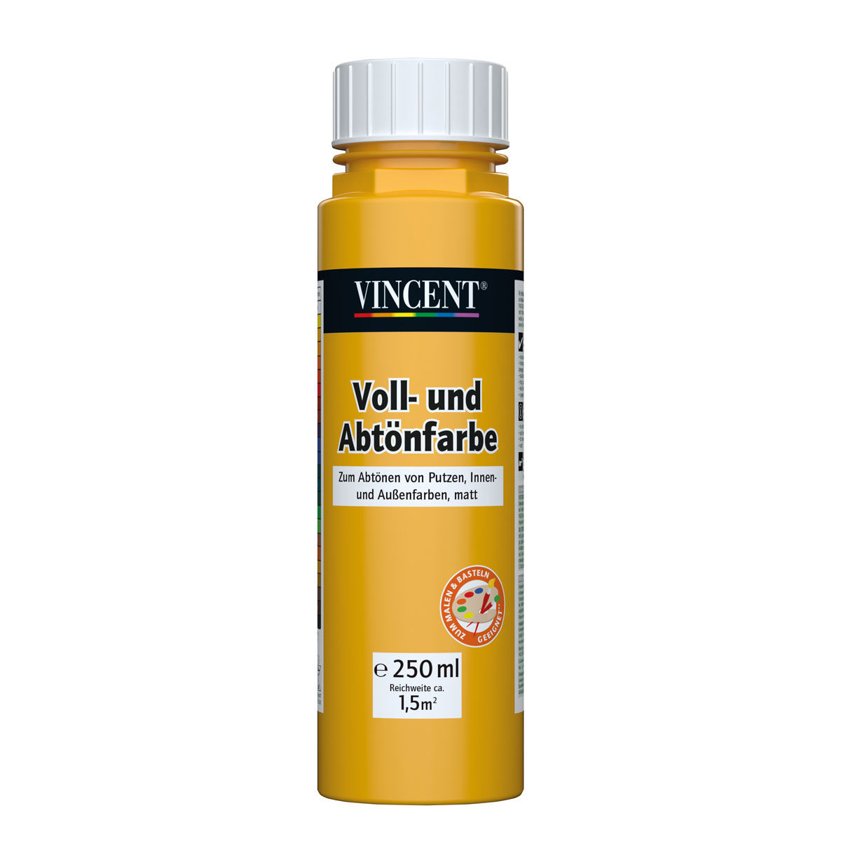 Vincent Voll- und Abtönfarbe goldgelb 0,25 L Bild 1