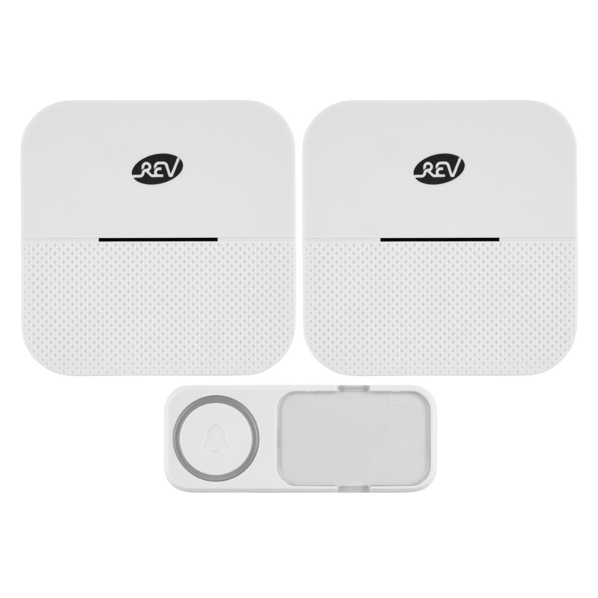 REV Ritter  Funk-Gong-Set mit 2 Funk-Gongs & 1 -Taster Orchestra 58 Mel.150m weiß Bild 1