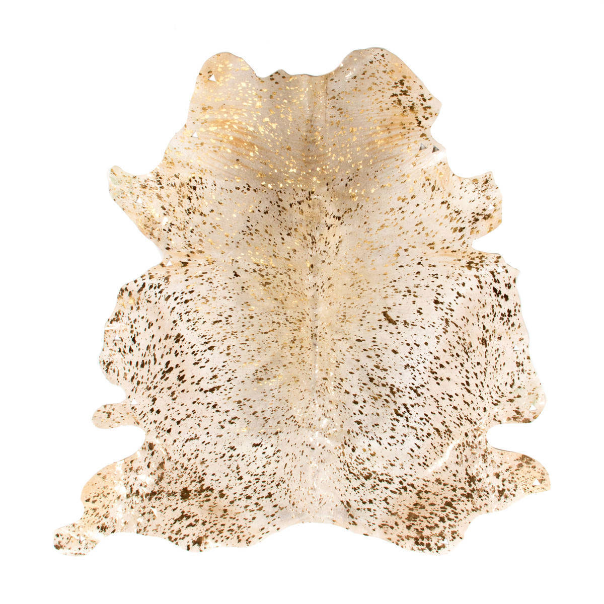 Rindlederteppich „Fly 110“, weiß/gold