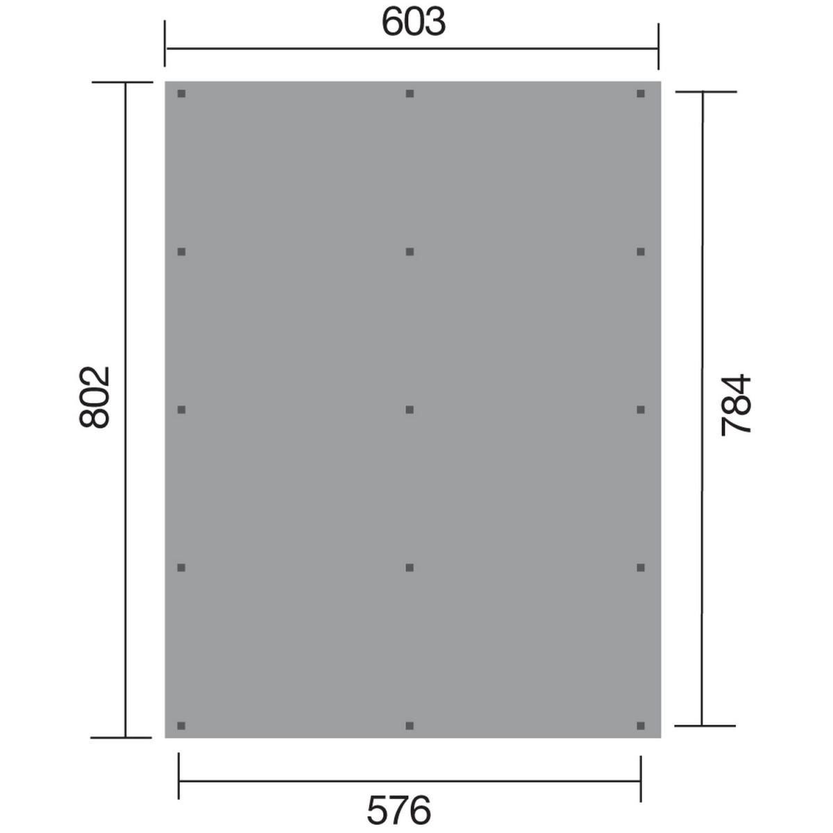 Weka Flachdach-Doppelcarport 618 552 x 760 cm Bild 2
