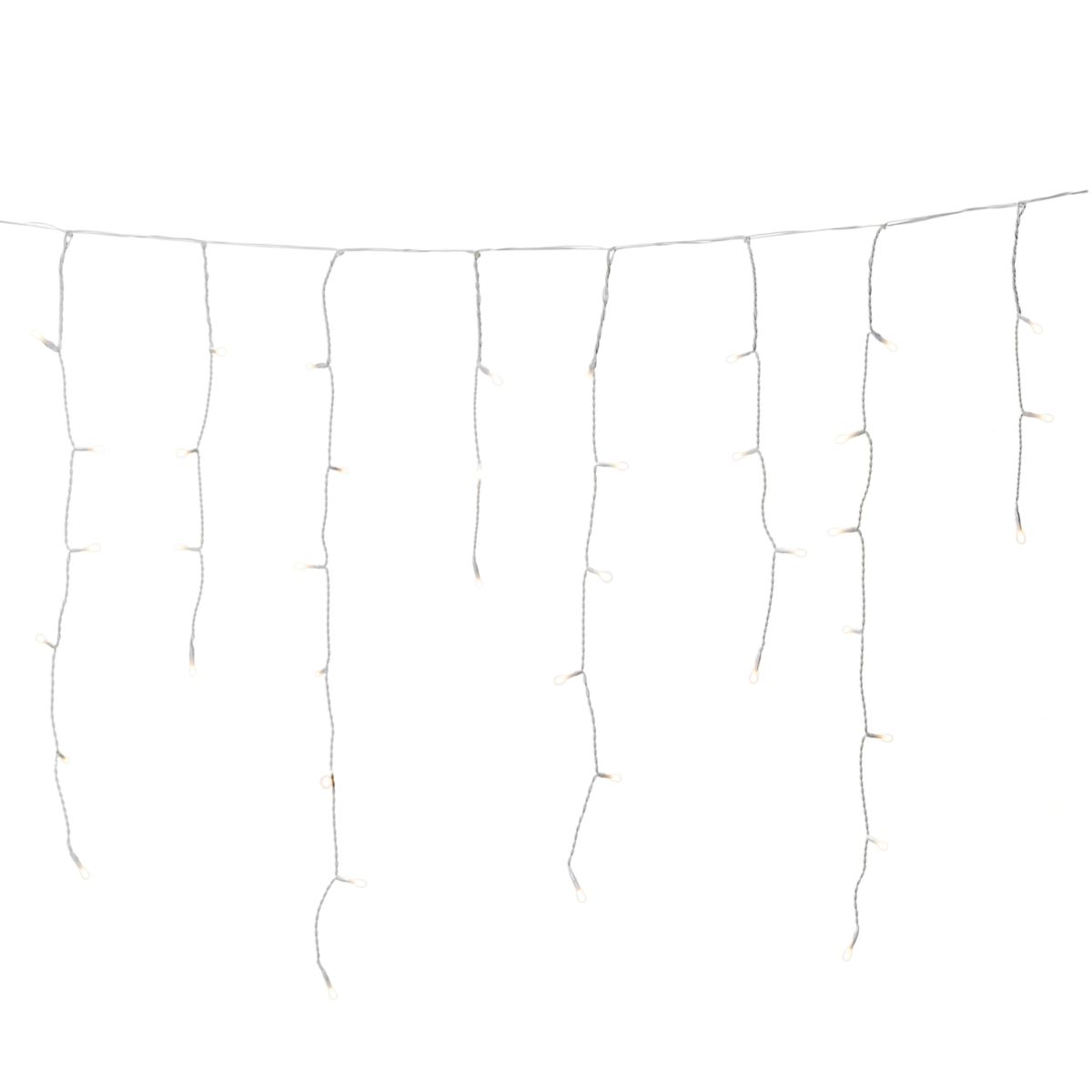 Konstsmide LED Eisregen Lichtervorhang mit Lichtsensor