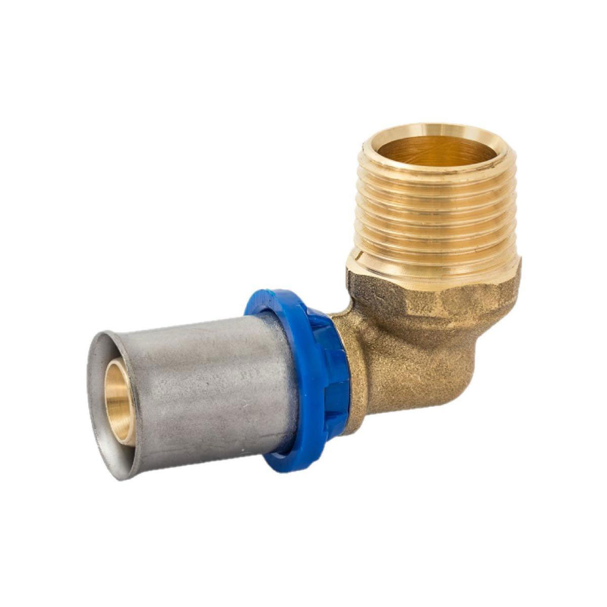 Kirchhoff Übergangswinkel 90 Pressfitting für Mehrschicht-Verbundrohr 26 mmx3/4AG Bild 1