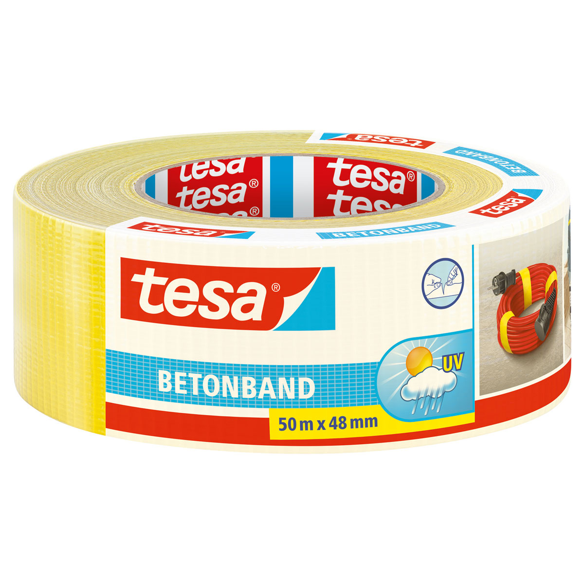 Tesa Btonband gelb 50 m x 48 mm