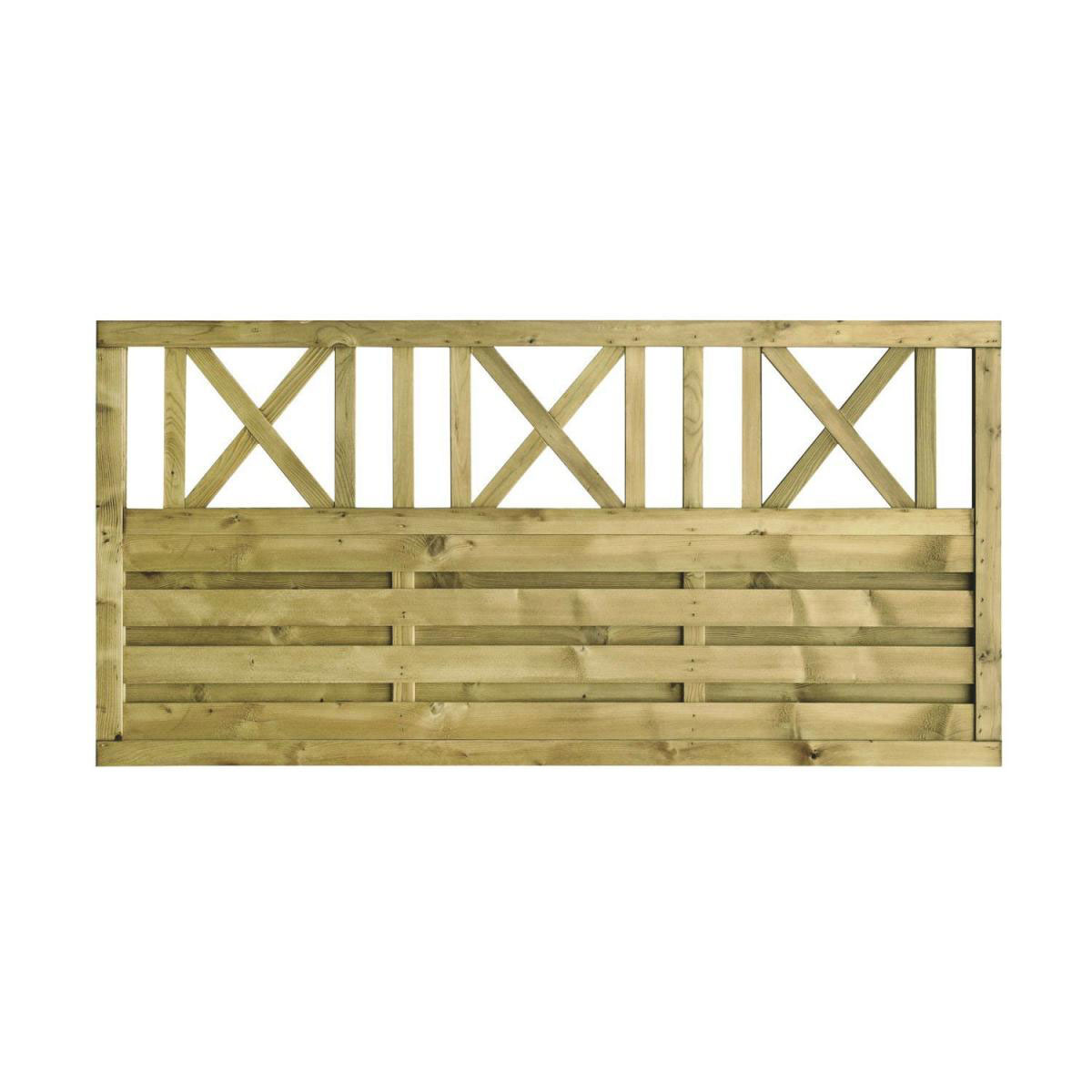 Kreuz-Vorgarten-Dichtzaun 180 x 90 cm