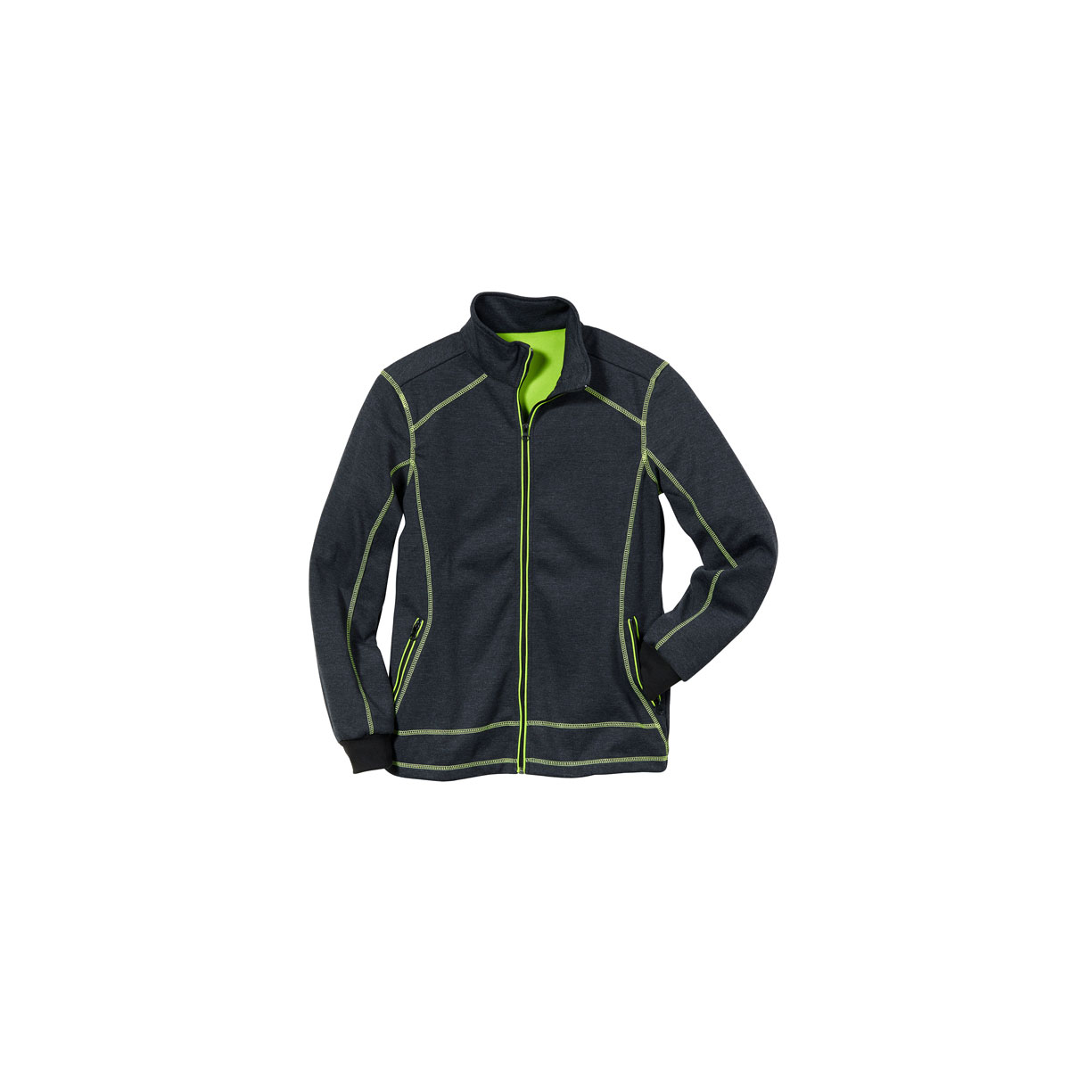Scheibler Sweatjacke Professional dunkelgrau-neongrün Größe L
