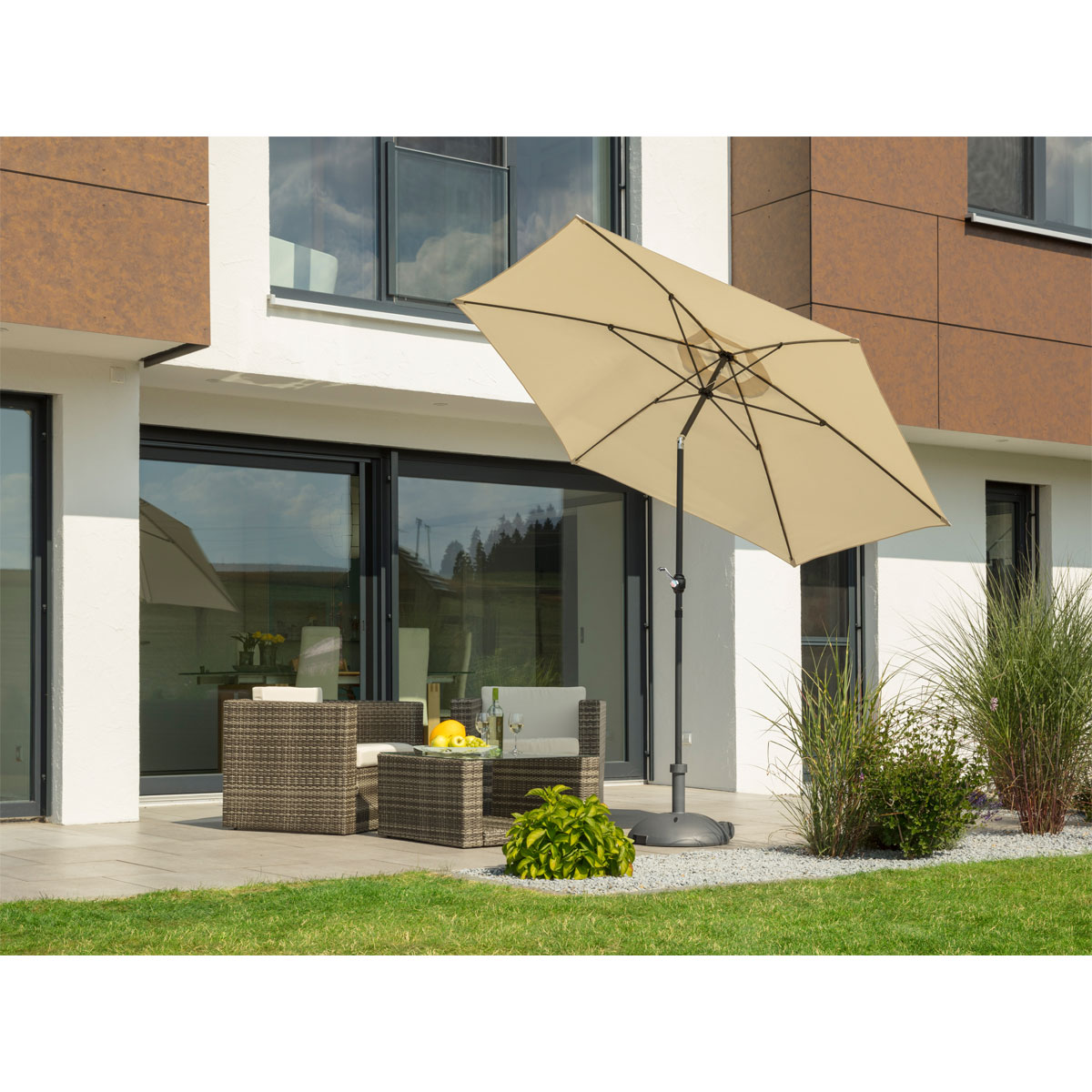 Schneider Schirme Gartenschirm Napoli Durchmesser 270 cm natur Bild 4