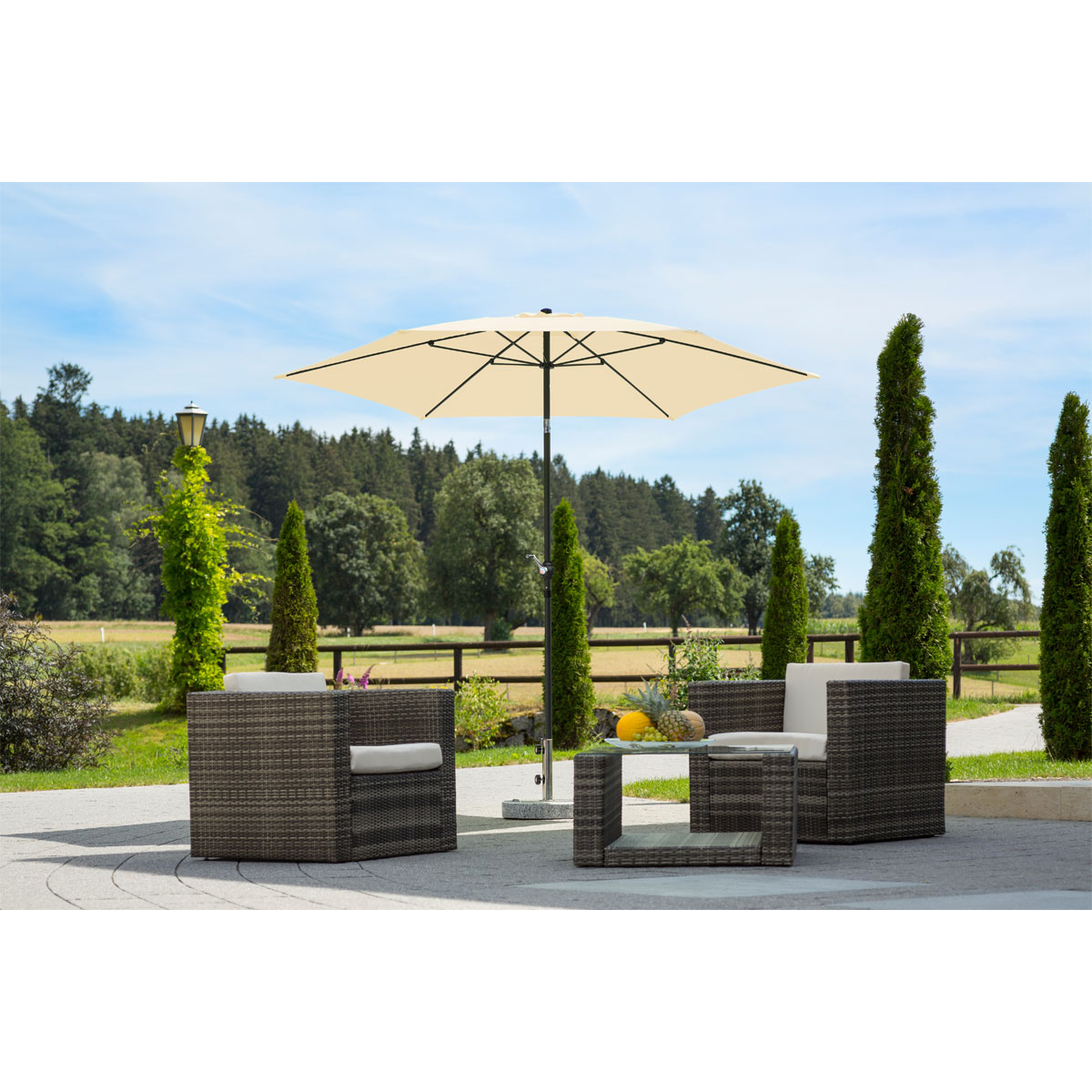 Schneider Schirme Gartenschirm Napoli Durchmesser 270 cm natur Bild 3